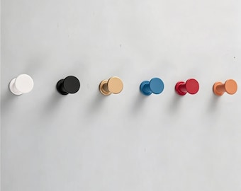 Macaron Color Metal Spiral Punch Hook| Cute Macaron Metal Spiral Wall Punch Hook| Healing-themed hook| Home color decoration|