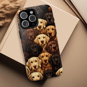 Phone Case, Labrador Retriever Phone Case with Black, Chocolate, and Golden Labs, Dog Lover Gift, Protective Case, Animal Lover Accessories