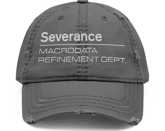 Embroidered Distressed Hat: Severance TV Series Fan Cap