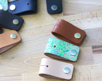 Pack of 3 Handmade leather cable ties