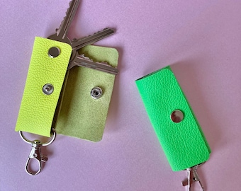 Handmade natural leather key holder key pouch