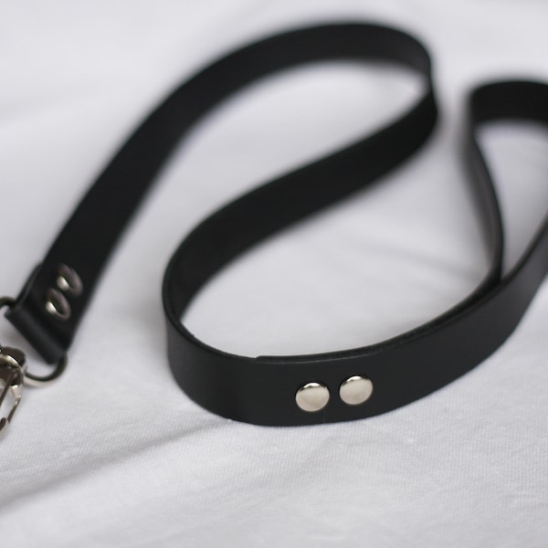 Handmade genuine leather leash, Pet play, personalisation available