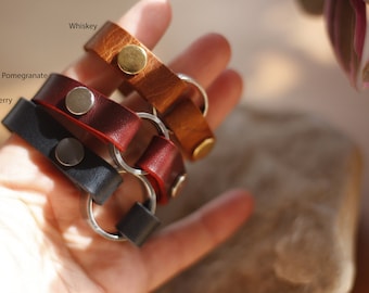 Handmade Leather grief bracelet/ wear a ring bracelet/ widow bracelet/Ring is NOT included