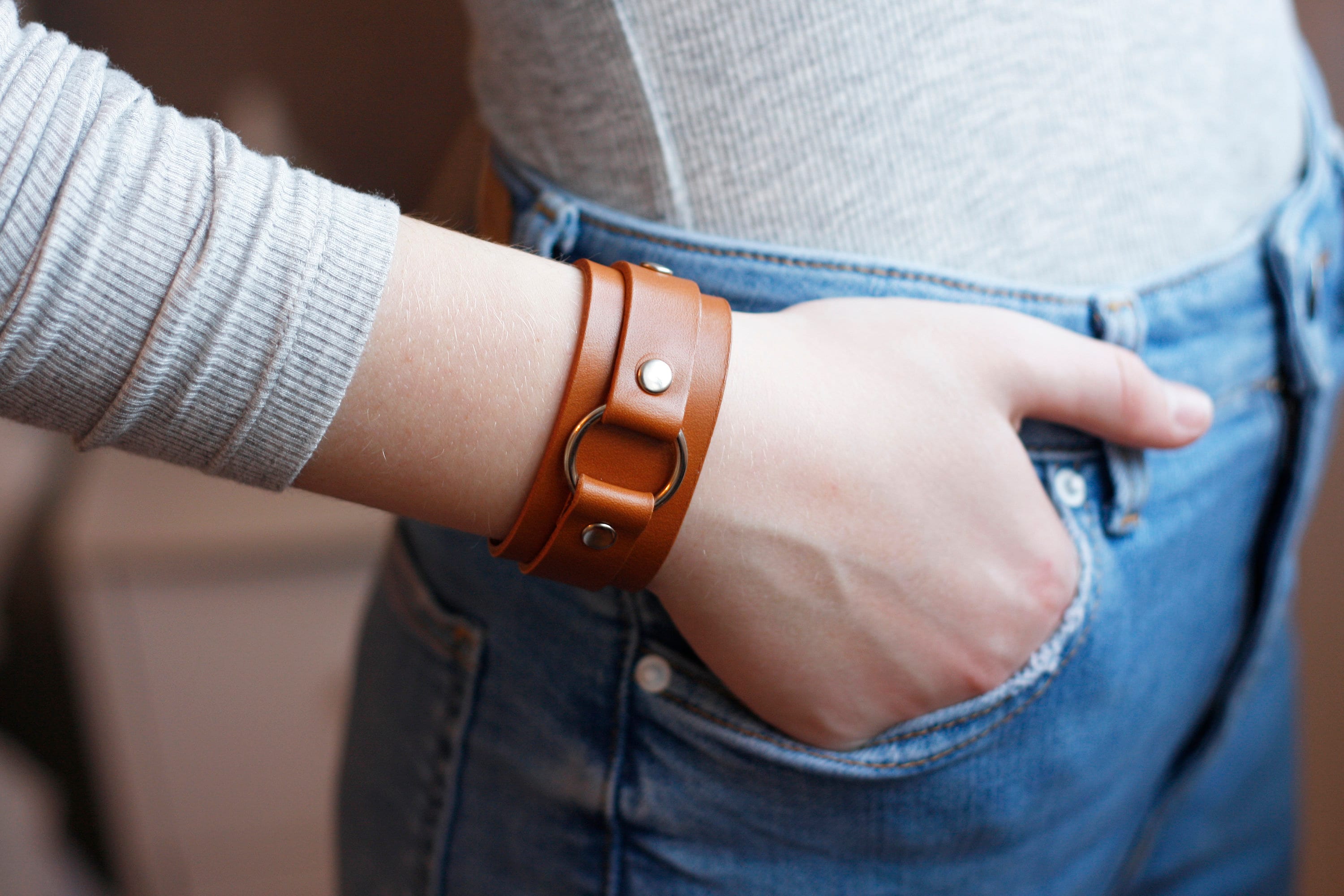 Snap Bracelets Original Tribe Fashion Punk Adjustable Leather