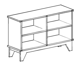 Simple but elegant Media console plans from single sheet of 18mm plywood