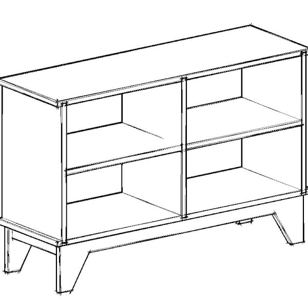 Simple but elegant Media console plans from single sheet of 18mm plywood