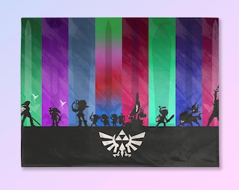 The Legend of Zelda fleece blanket, throw, bedding decor, wall tapestry