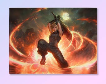 Manta polar de Final Fantasy - Cloud Strife, decoración de cama y tapiz de pared.