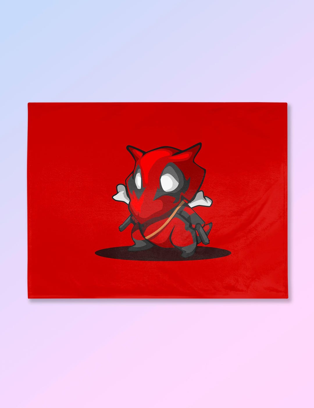 Pokemon Fleece Blanket, Deadpool X Cubone Throw, Bedding Decor, Wall ...