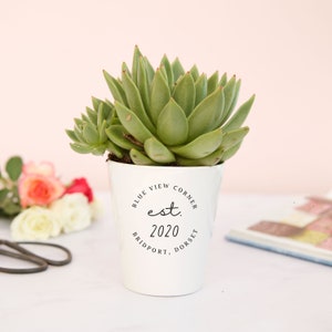 New Home Plant Pot Est Year Personalised Housewarming Gift image 4