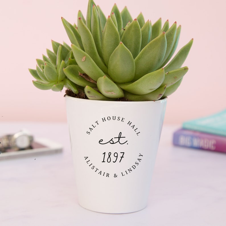 New Home Plant Pot Est Year Personalised Housewarming Gift image 5