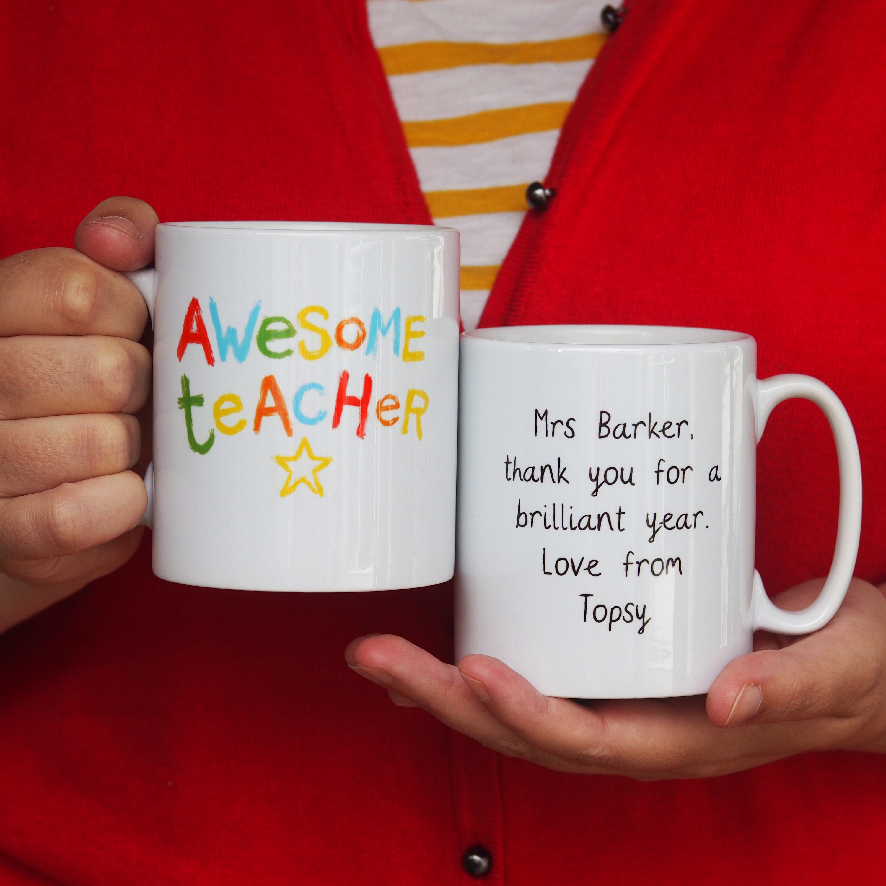 Personalised Awesome Teacher Mug Thank you teacher Mug Etsy