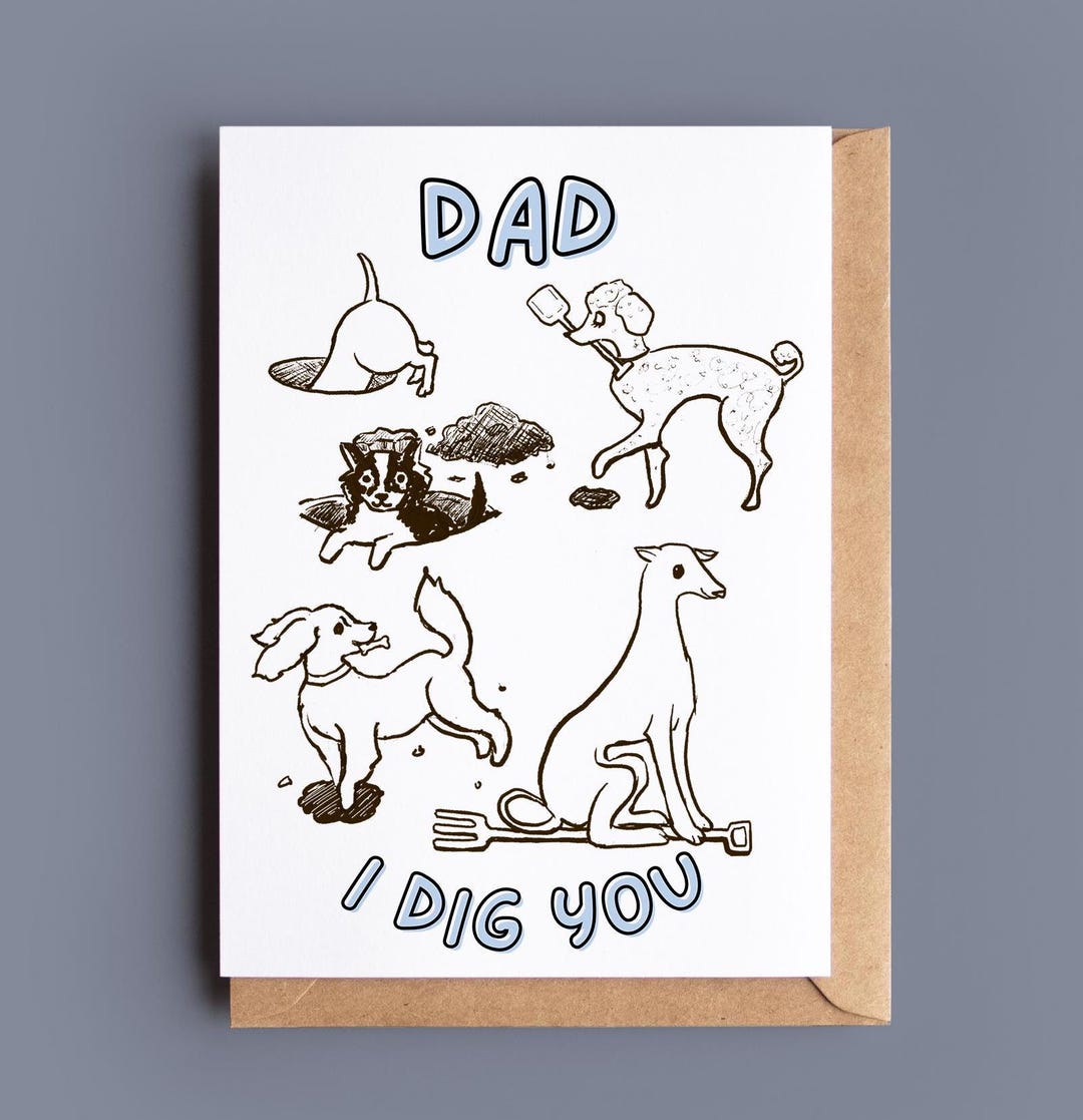 Funny Dog Father's Day Card or Birthday Card for the Best Dog Dad ...