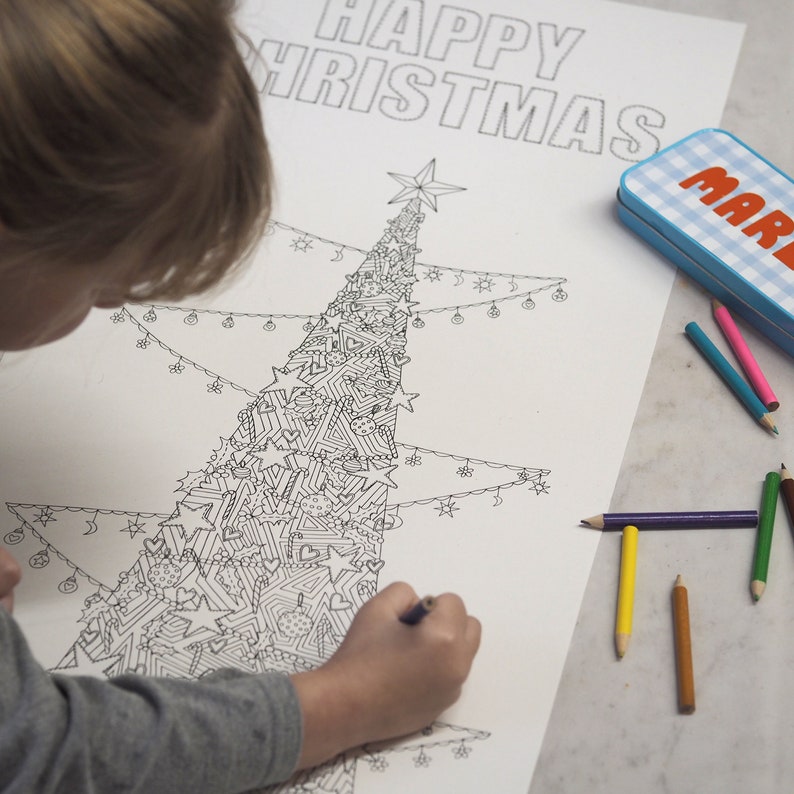 The Original Christmas Tree Giant Colouring Poster - Etsy
