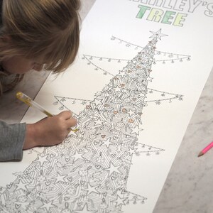 The Original Christmas Tree Giant Colouring Poster Alternative Christmas Tree Personalised Christmas Decorations Kids Christmas Gifts image 4