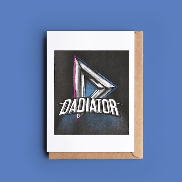 Dadiator Card - Father's Day Card - Funny Card for dad - Grandad card - Personalise inside and send direct - Gladiator - strong dad card