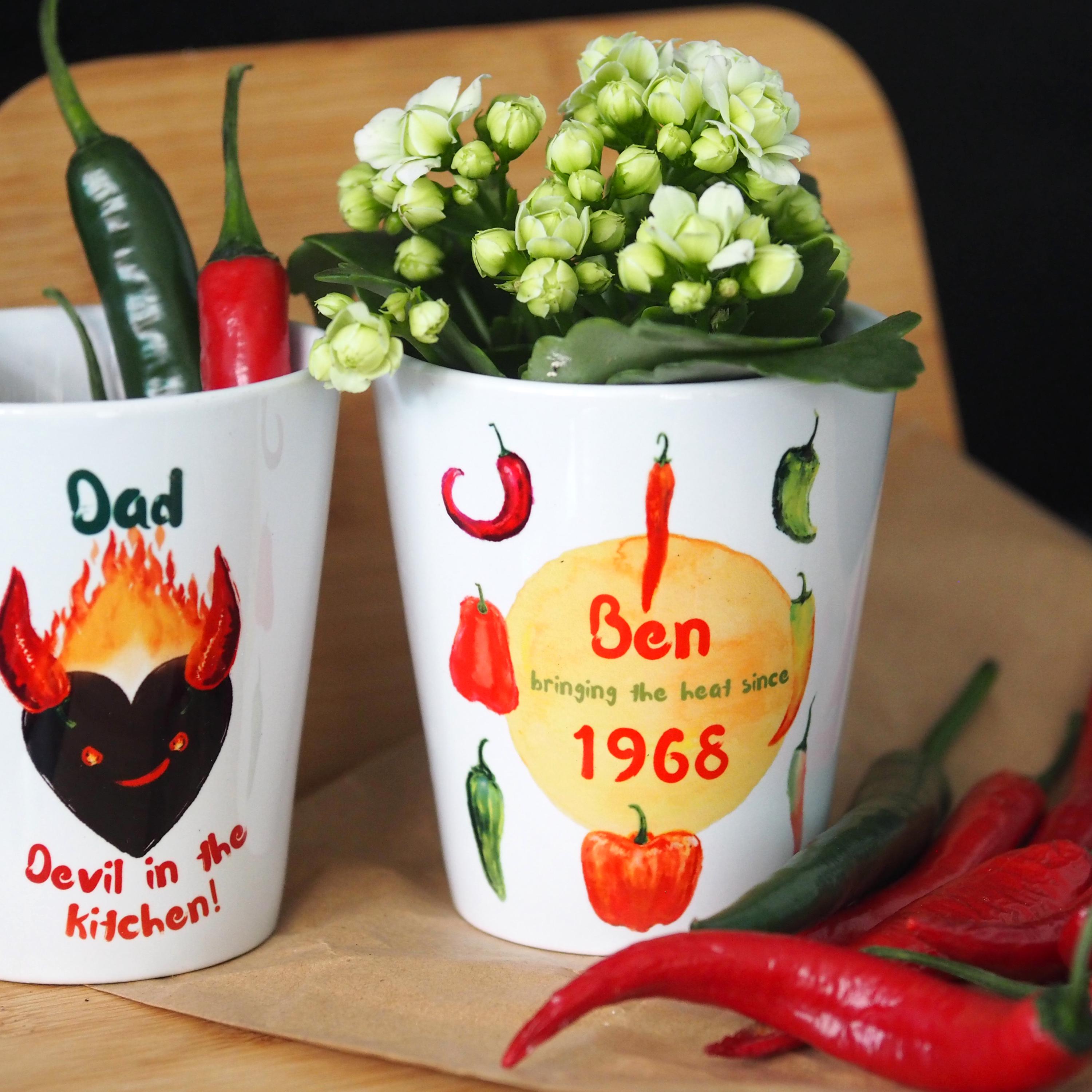 Personalized Chilli Pepper Plant Pot Kit: Custom Chef Gift - Etsy