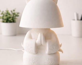 3D-geprinte minimalistische tafellamp, Japandi-nachtlampje, PLA bioplastic sfeerdecor