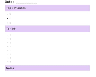Busy Mom Daily Planner Printable – Simple To-Do List for Overwhelmed Moms – Instant Download