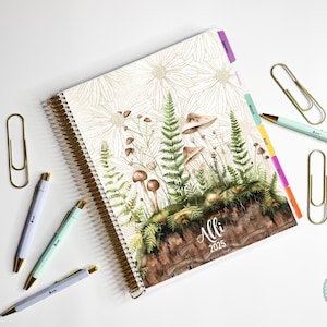 2025-2026 Daily Planner, Personalized Daily Planner, Custom Daily Calendar, Botanical Planner for 2026