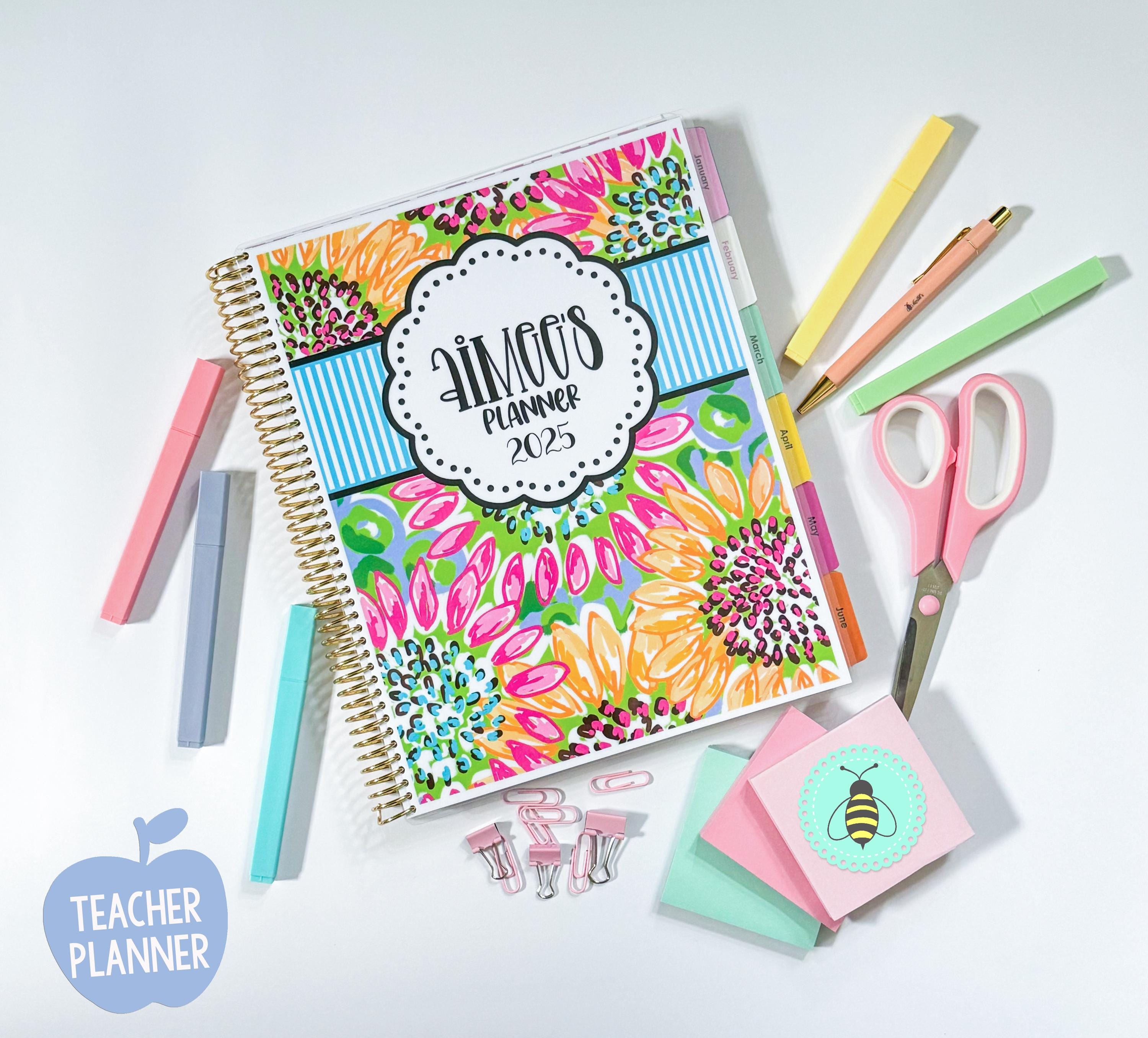 2025- 2026 Customizable Teacher Planner, Lesson Planner, Monthly Calendar, 2026