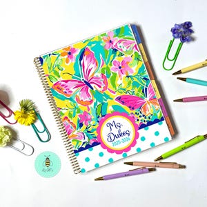 2025-2026 Daily Planner, 2026 Personalized Calendar, Custom Monthly Planner, Pretty Agenda,  Bright Life Organizer,  12 Month Plan Book