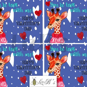 Giraffe Valentines, Valentine Printable, Wild About You Valentines ...