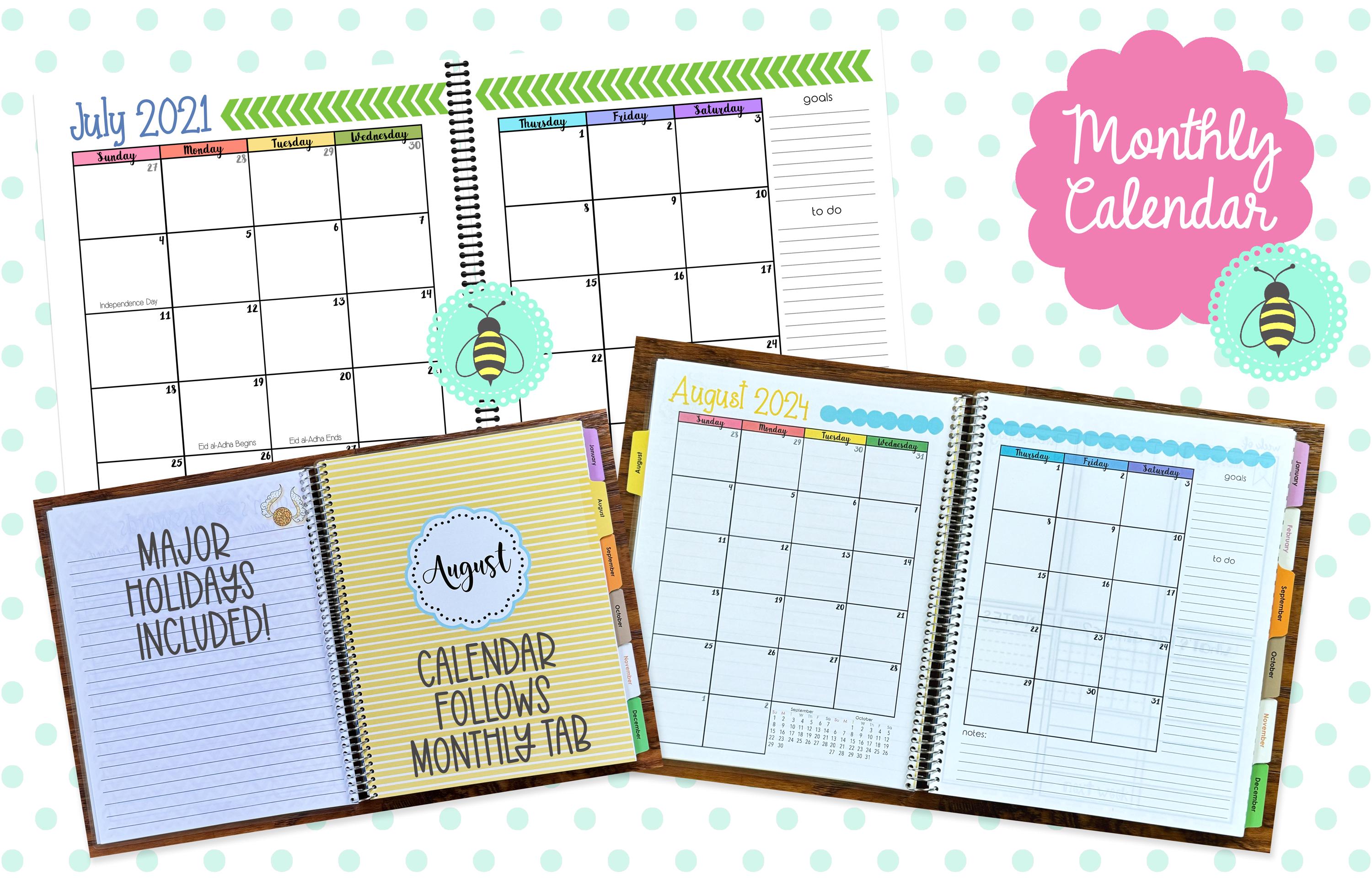 2025-2027 Monthly Planner Calendar - 2 Year Planner From July 2025 To June 2027