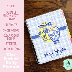 2025-2026 Daily Planner, Custom Day Planner,  8.5 x 11 Printed Planner with Horizontal or Vertical Layout