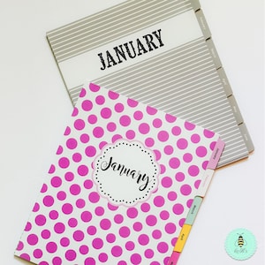 Monthly Dividers for Planner | 12 Month Divider Tab Set | Planner Dividers | Dividers for Planner | 8.5 x 11 Planner Dividers | Monthly