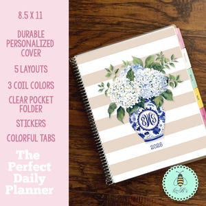 2025-2026 Daily Planner | 8.5 x 11 Printed Daily Planner | Custom Day Planner |  |  Personalized Cover