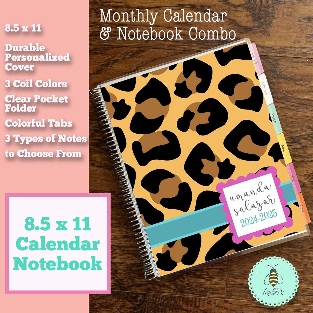 2025 Monthly Calendar Notebook in Cheetah Calendar Notebook Dot 2025 Monthly Calendar Notebook in Cheetah Calendar Notebook Dot