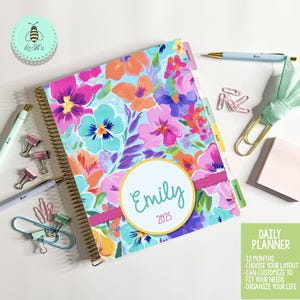 18 Month 2025-2026 Weekly Planner, Personalized Daily Planner, Printed Plan book,  Custom Daily Calendar