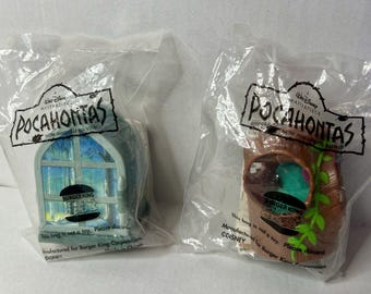 1995 Burger King Disney Pocahontas Toys Lot of 2 NEW Sealed Percy & Flit MIP