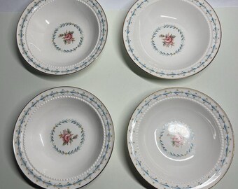 Set of 4 Harmony House Mount Vernon Fruit Dessert Bowls 4.75" Hall China Vintage