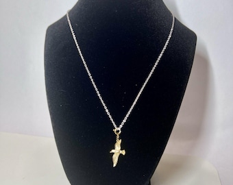 Vintage Sarah Coventry Adjustable Silver Tone Chain Necklace Stamped Tag Bird