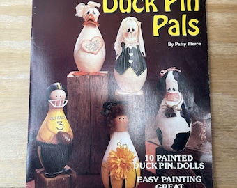Vintage 1992 Duck Pin Pals Painting Booklet Patty Pierce Sis & Sons #1120 DIY