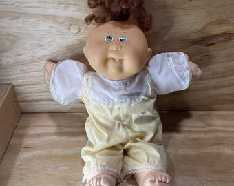 Vintage 1983 Cabbage Patch Kids Doll Coleco Mold 20 Yellow Romper