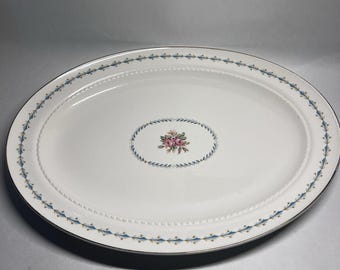 Vintage Harmony House Mount Vernon Hall China 15.5 Oval Serving Platter USA