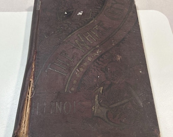 Antique 1893 The White City IL Worlds Columbian Exposition Chicago Fair Book