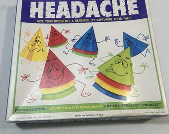 Vintage 1968 Game of Headache Board Game Kohner Bros No. 385 Complete