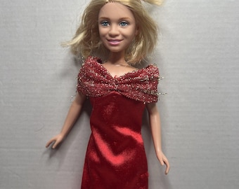 Vintage 1999 Mary-Kate Olsen Doll Mattel  Red Evening Gown Y2K Celebrity EUC
