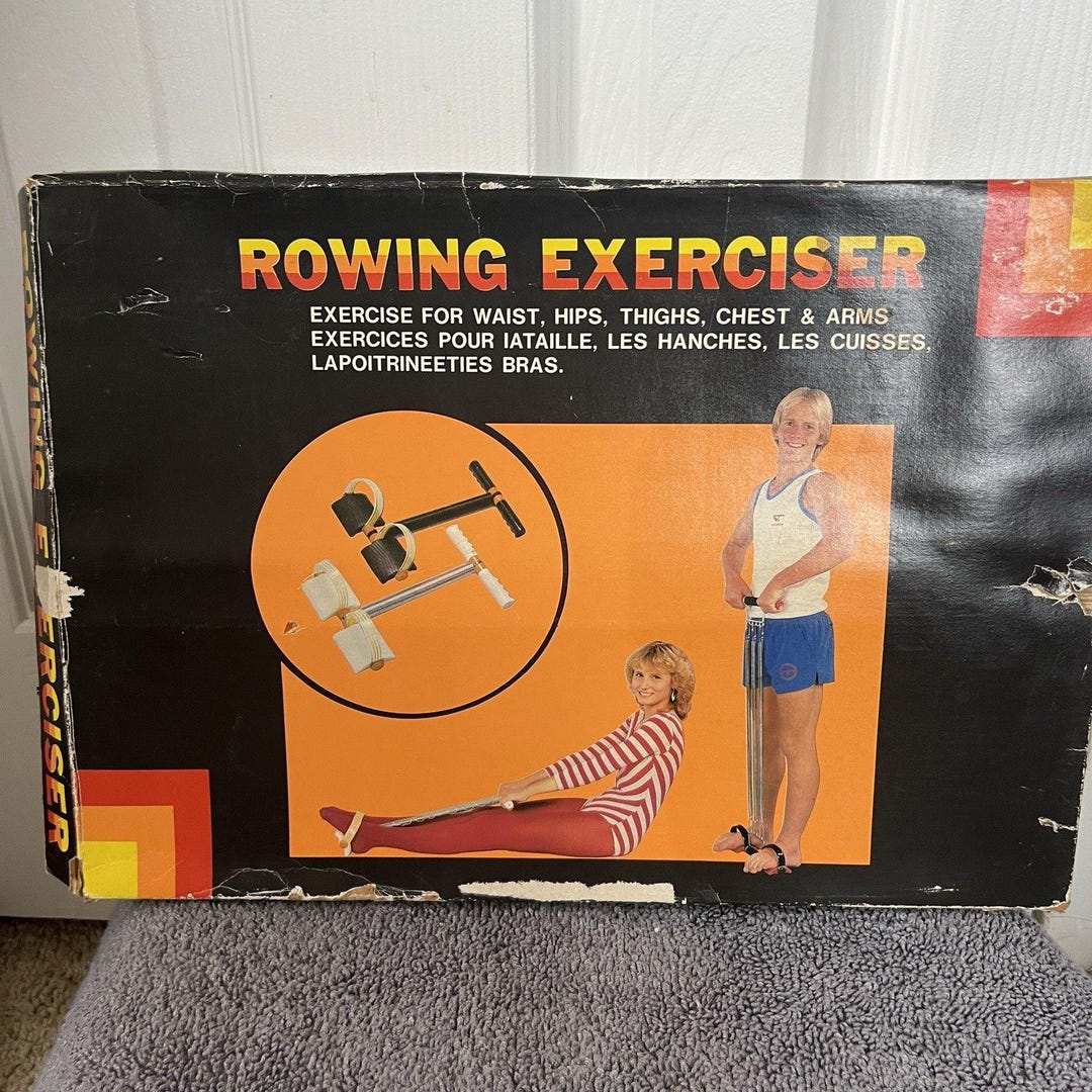 Spring Rowing Exerciser Vintage Rowing Exerciser Home Gym Fitness 80s Retro Workout Original ...