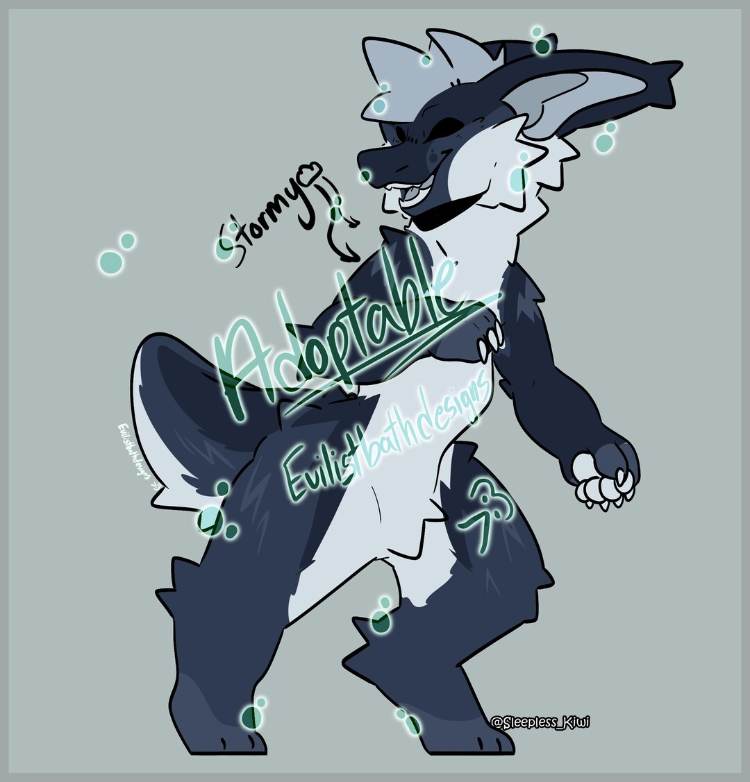 Blue Fursona Manokit Character - Etsy