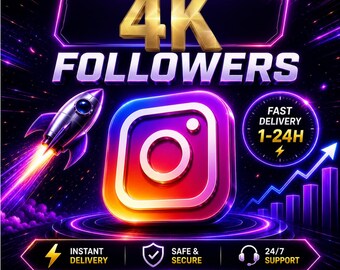 4K Instagram Followers | Instagram Growth Service | Boost Profile Visibility | Fast Delivery | Grow Your Social Presence