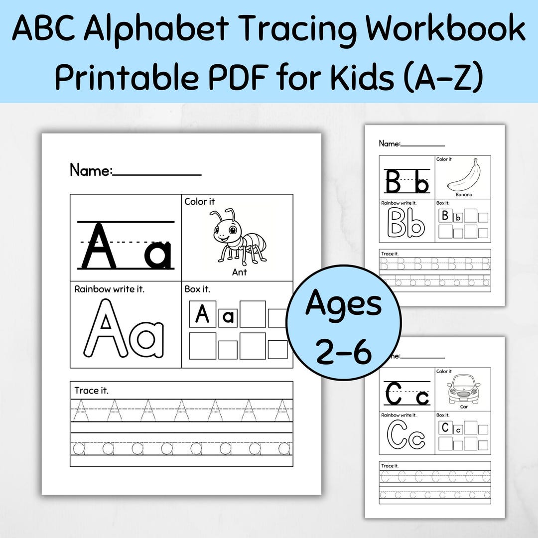 Download Abc Writing Alphabet Tracing Workbook, ABC Handwriting Practice PDF, Preschool ...