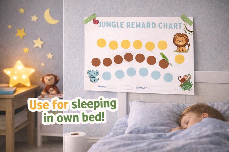 Jungle Reward Chart for Kids | Toddler Reward Chart | Behavior Chart ...