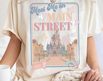 Vintage Meet Me On Main Street Shirt, Disney Trip Matching Shirt, Retro Main Street USA Shirt, Disney Family Vacation Shirts, WDW Trip Tee