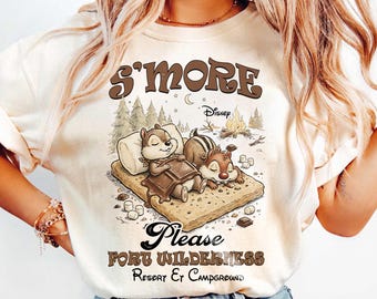 Retro Chip And Dale Shirt, Smore Please Camping Tee, Disney Fort Wilderness Shirt, Disney Family Trip Matching Tee, Campfire Vacation Shirt