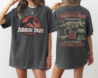 Vintage Jurassic Park Shirt, 90s Dino T-Shirt, Jurassic World Logo Tee, Comfort Colors Graphic Shirt, Disneyland Adventure, Retro Movie Tee